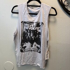 Recycled Karma Velvet Revolver 2004 World Tour Women's Muscle Tank Top Sz S NWT